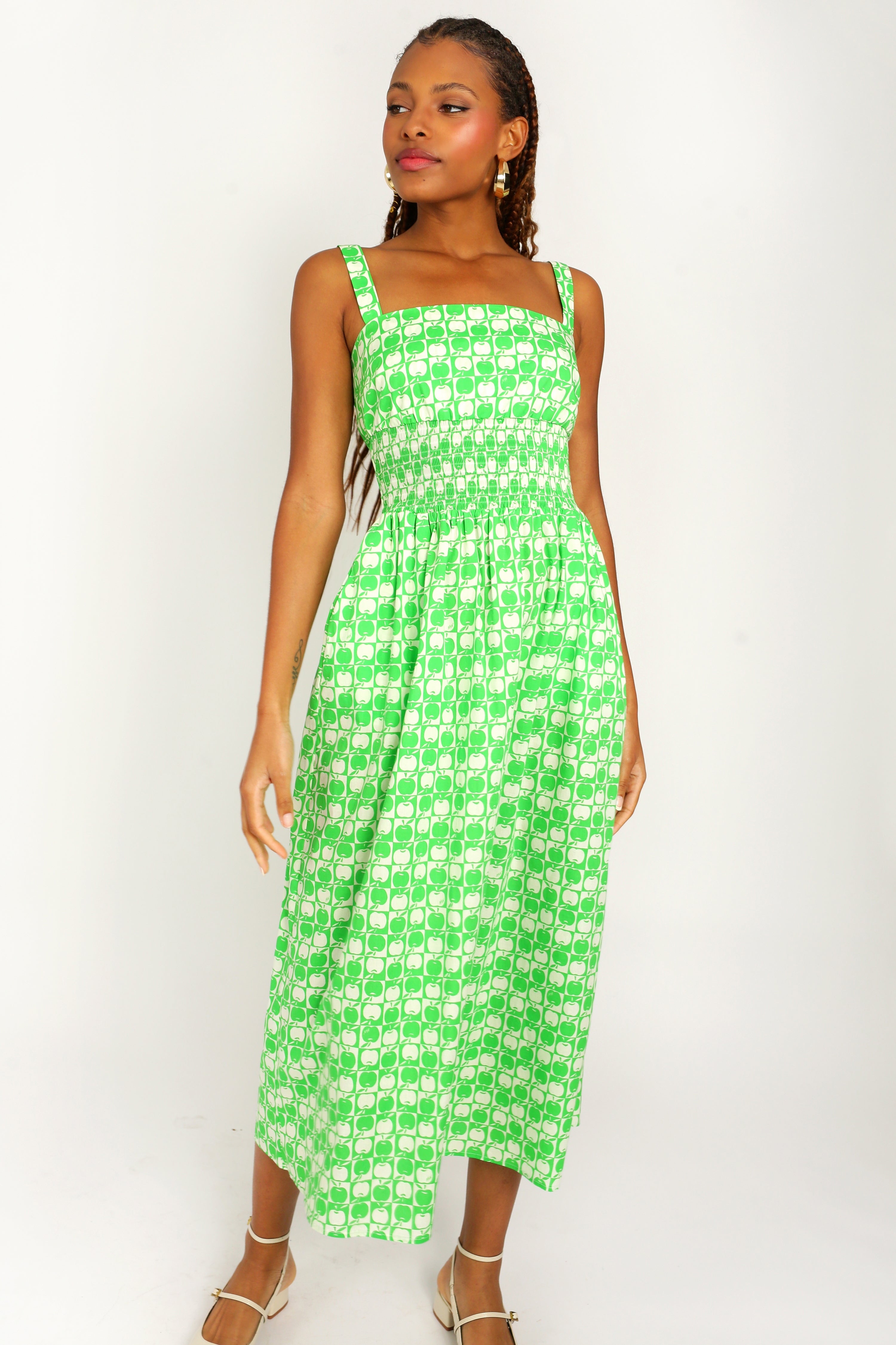 Long Laura Dress - Green Apple – HVN