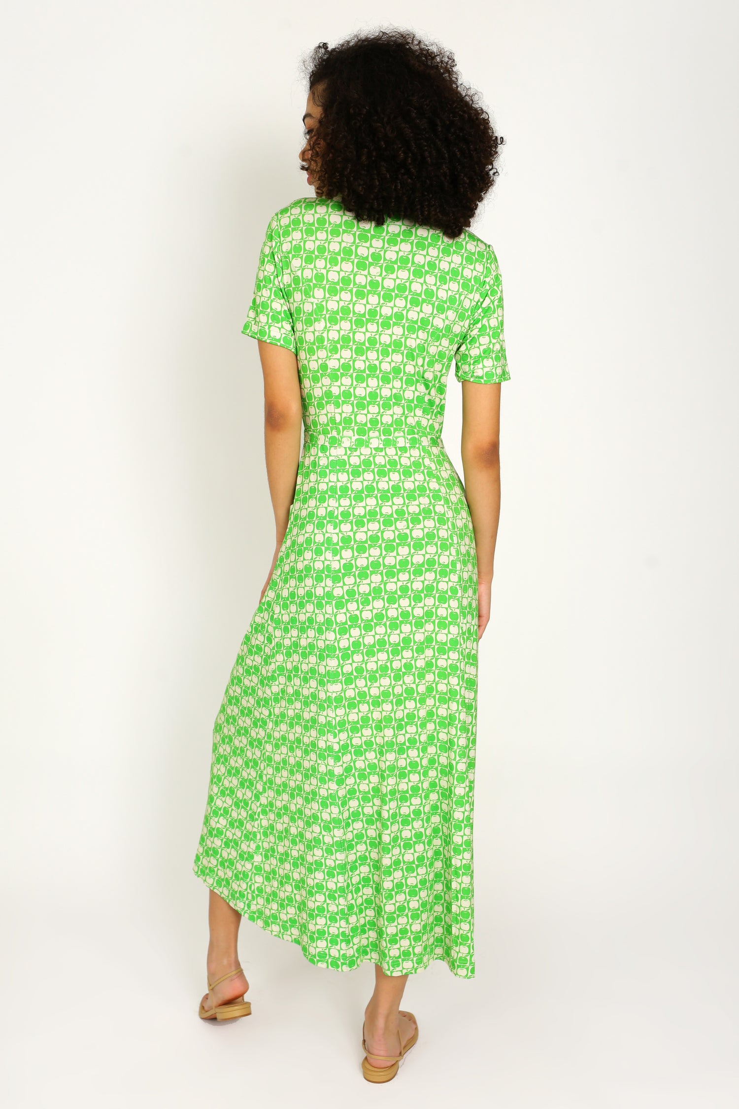 hvn green dress Silk Long Maria Dress