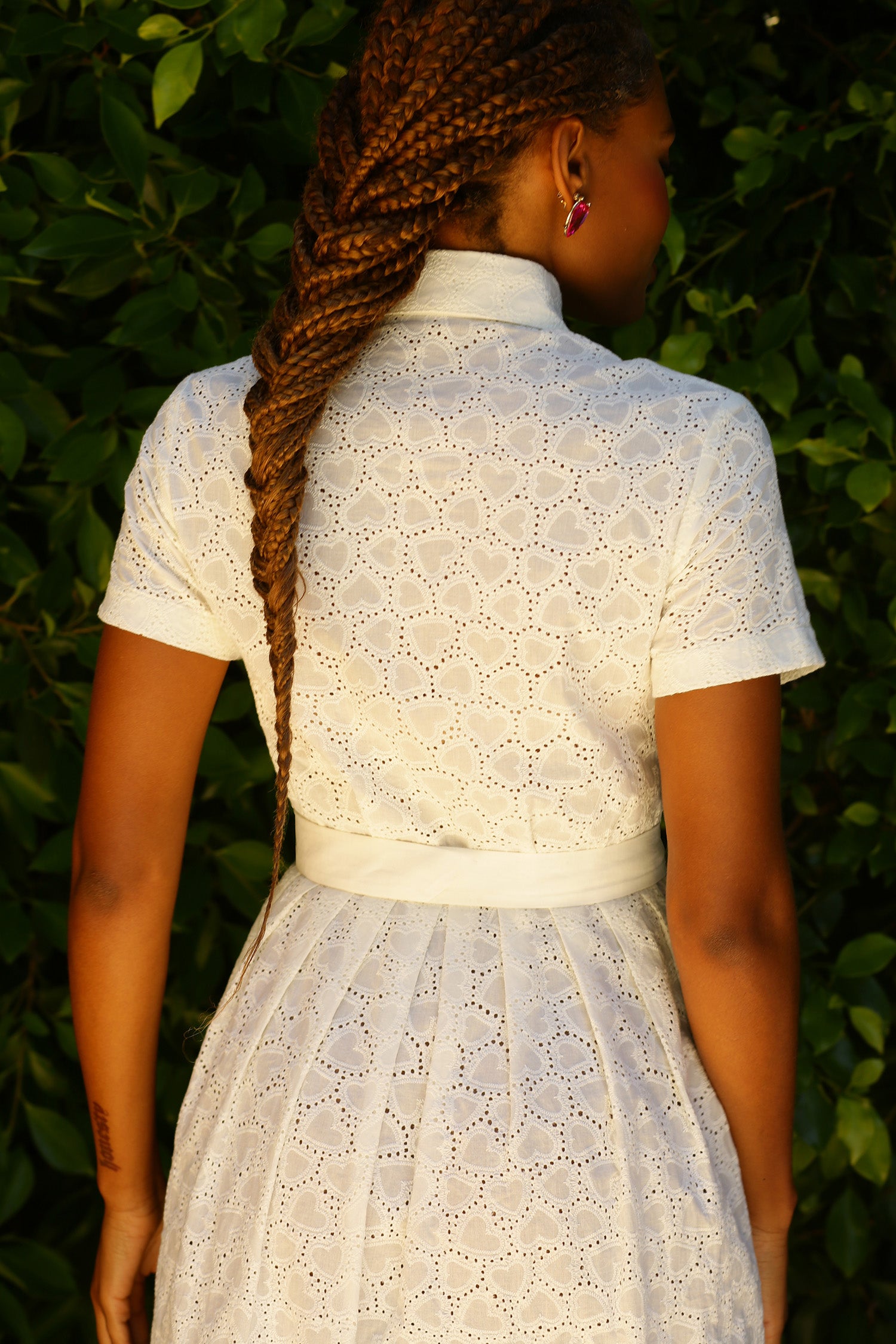 Eyelet button down outlet dress