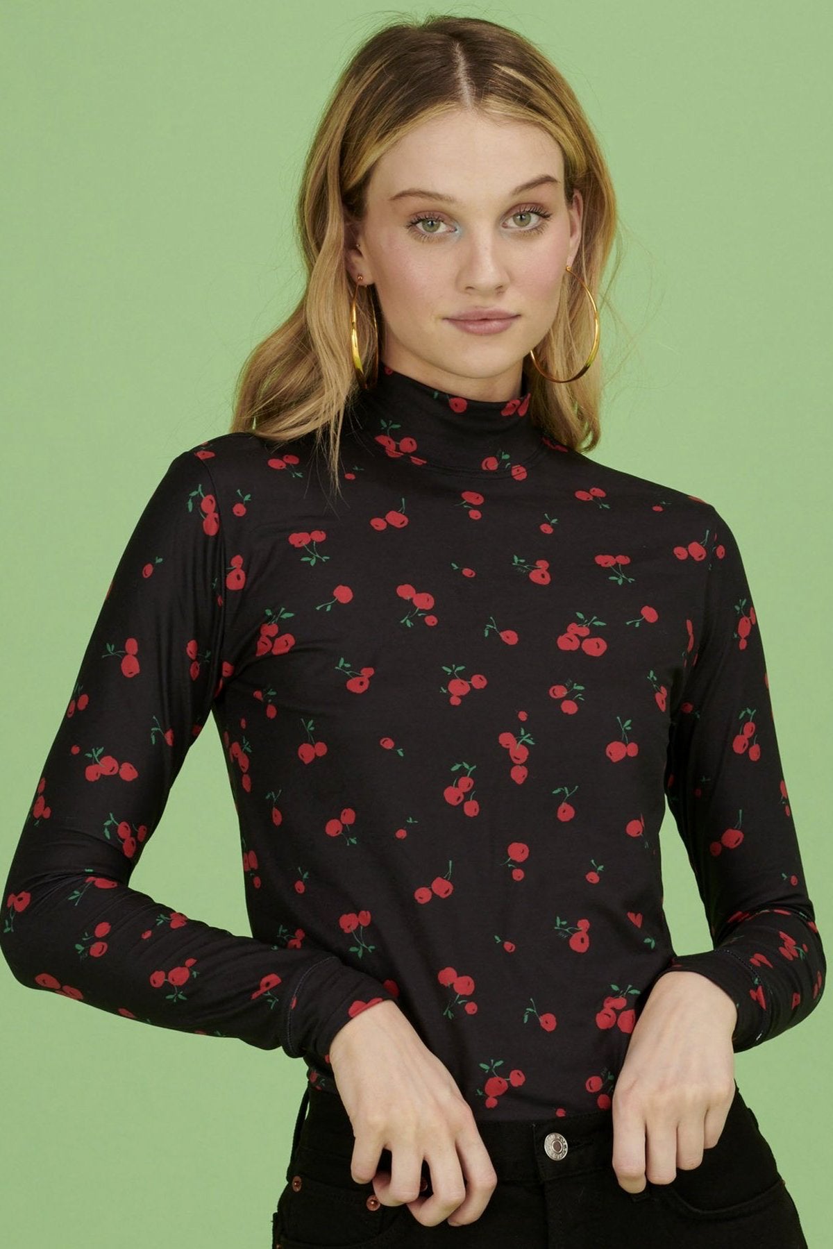 A model wears the Dobbs Turtleneck