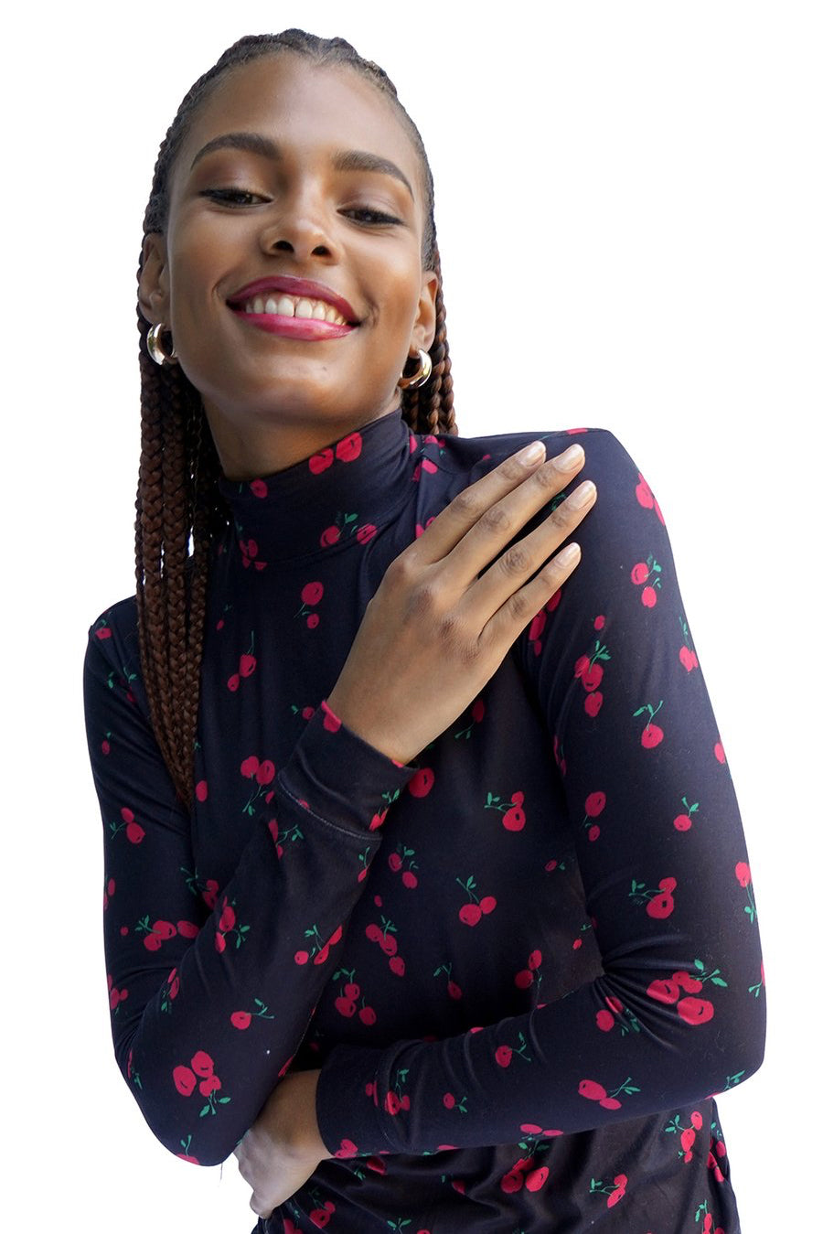 A model wears the Dobbs Turtleneck