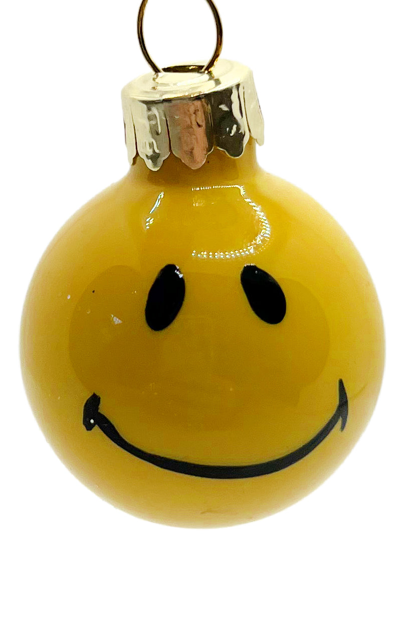 Mini Smiley Face Ornament - Set of 2