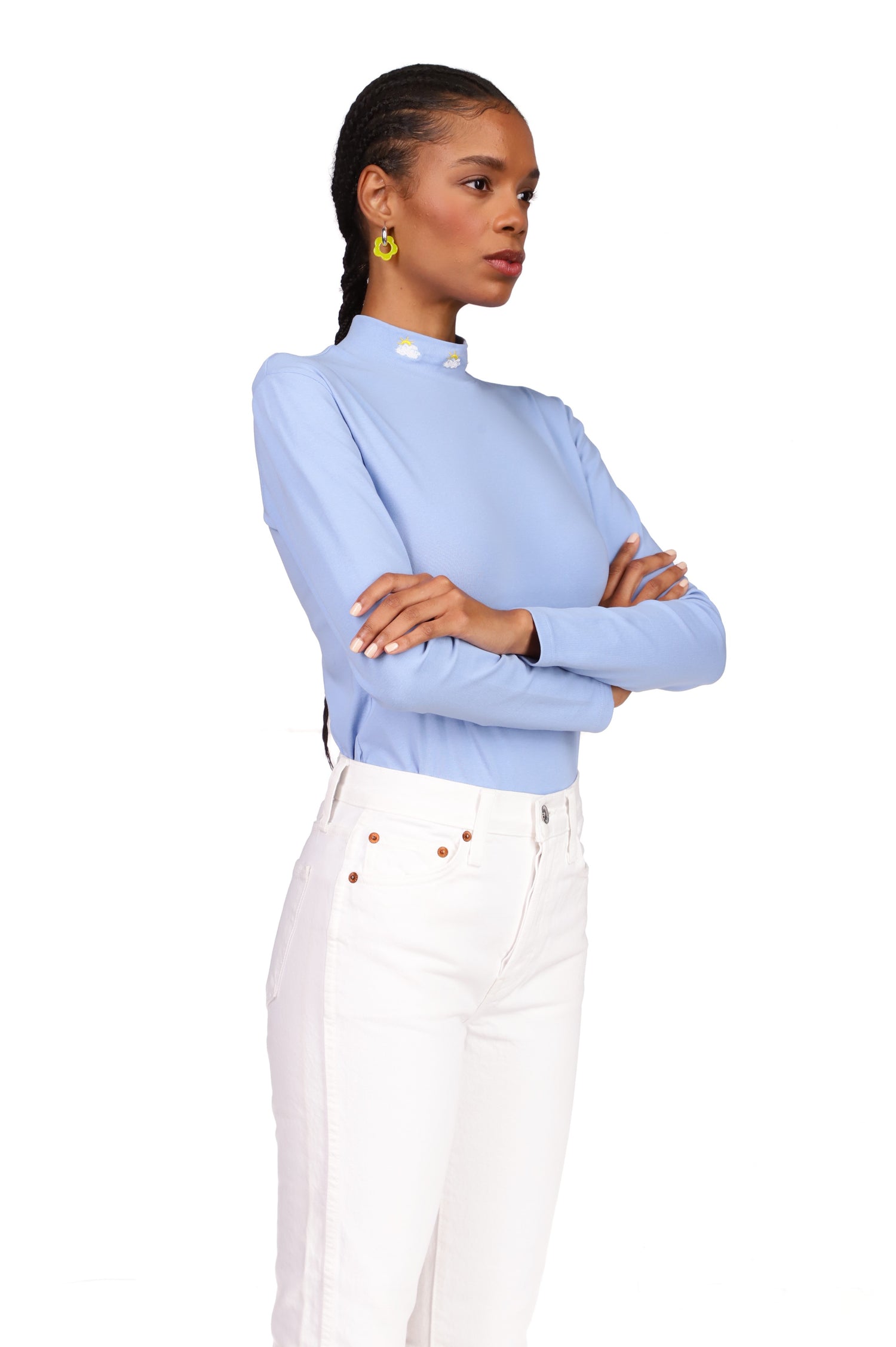 A model wears the Dobbs Turtleneck