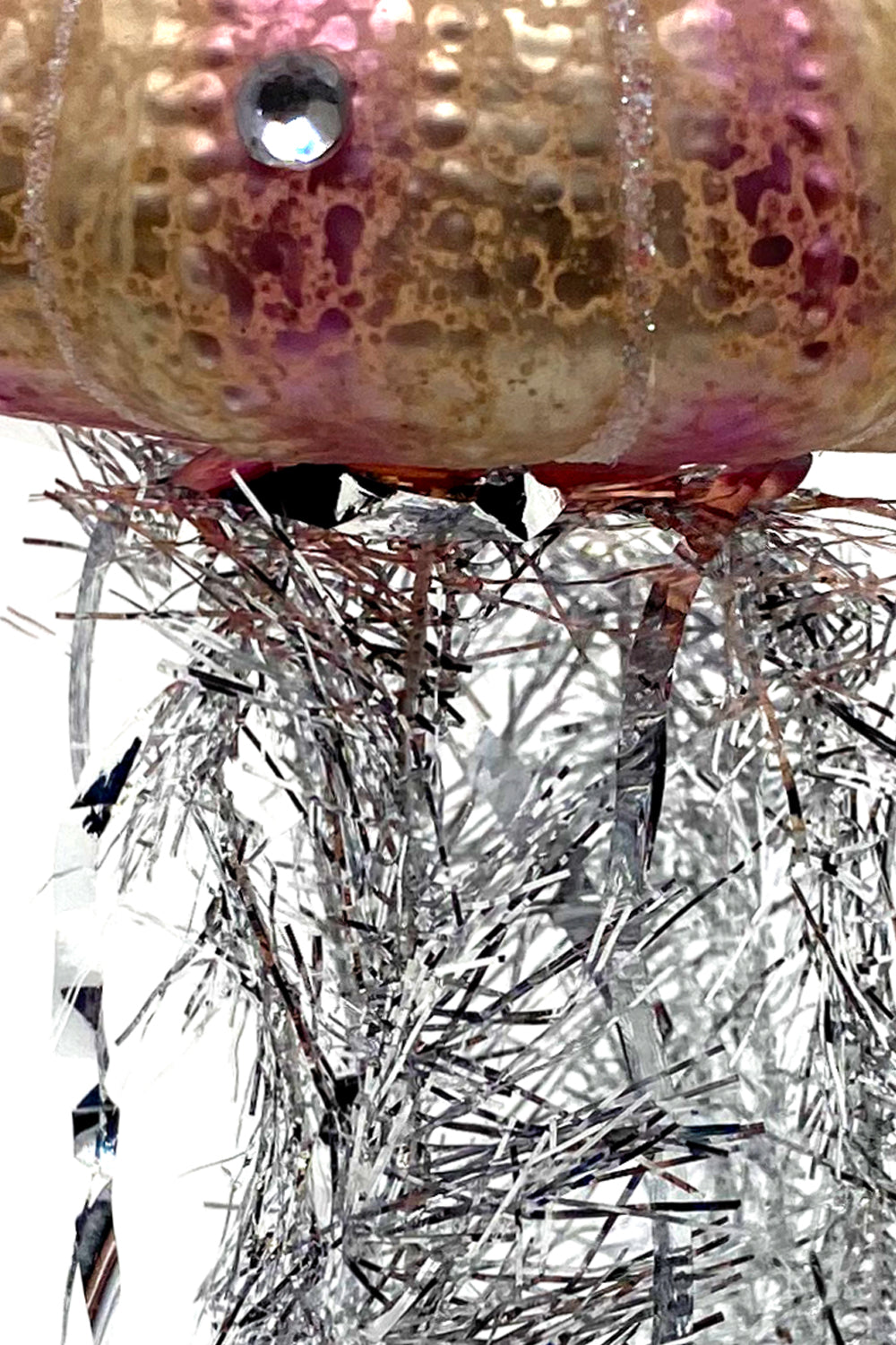 Tinsel Jellyfish Ornament Pink