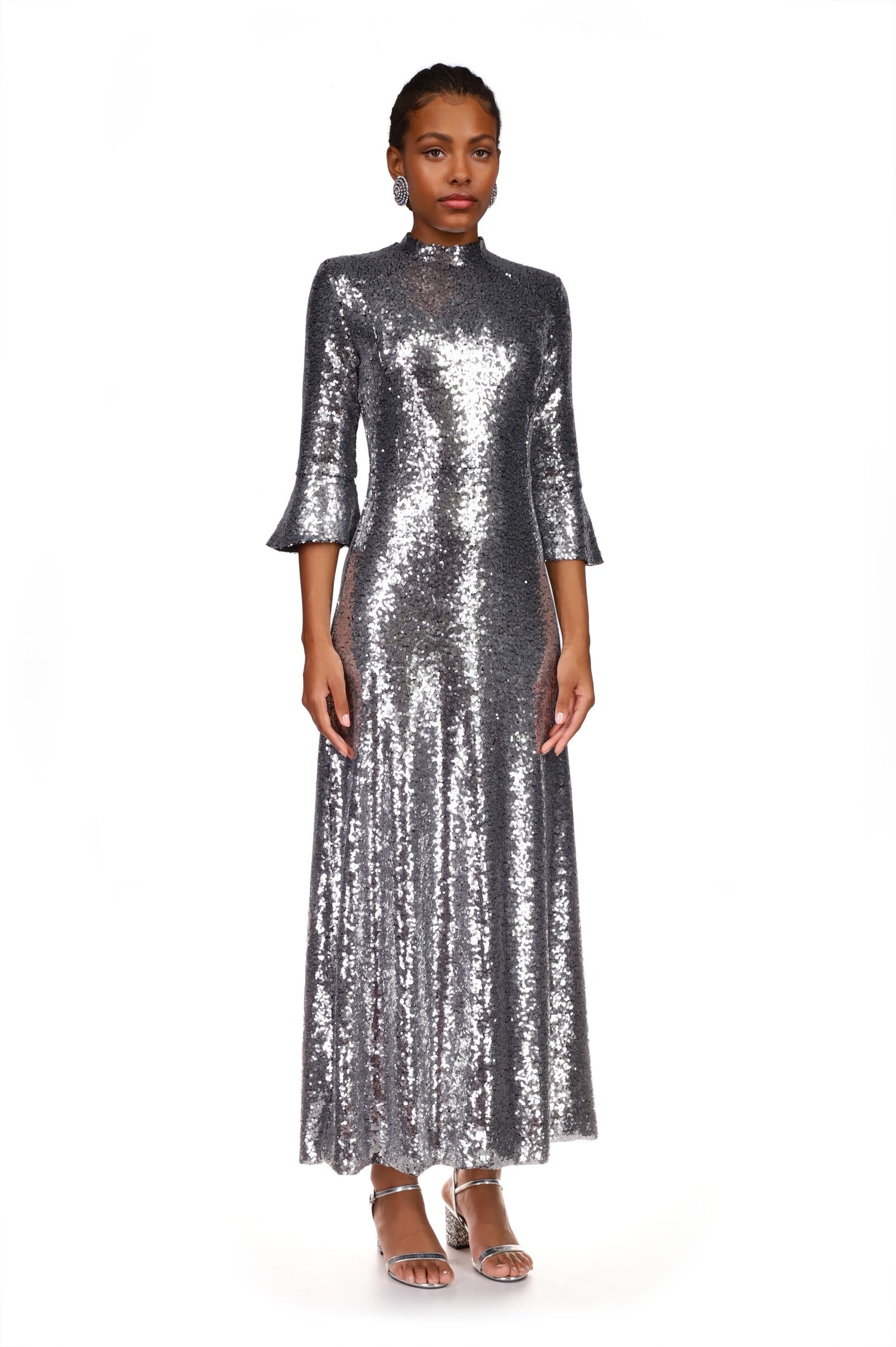 Long Ashley Dress - Silver Sequin 20 / Silver Sequin Long Ashley Dress - Silver Sequin 20 / Silver Sequin